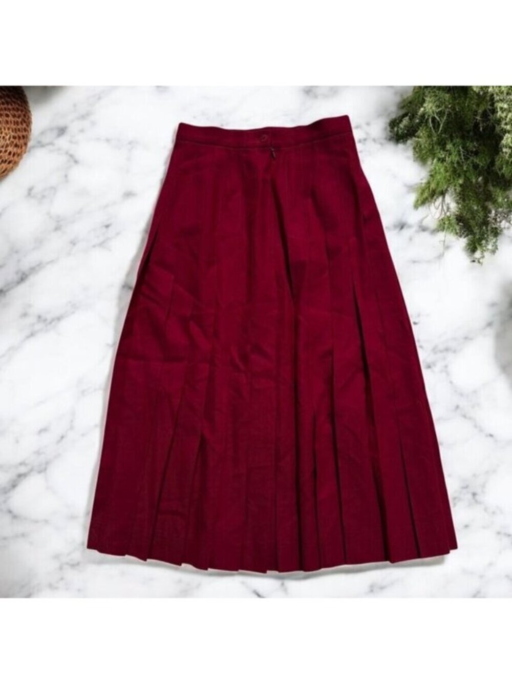 Talbots Vintage 100% Wool Pleated Midi Skirt Size 4P Made in USA - Picture 11 of 15